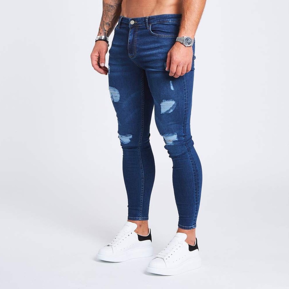 Midnight Navy Jeans - Ripped. Size 32 regular.
